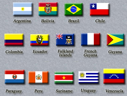 South America Flags